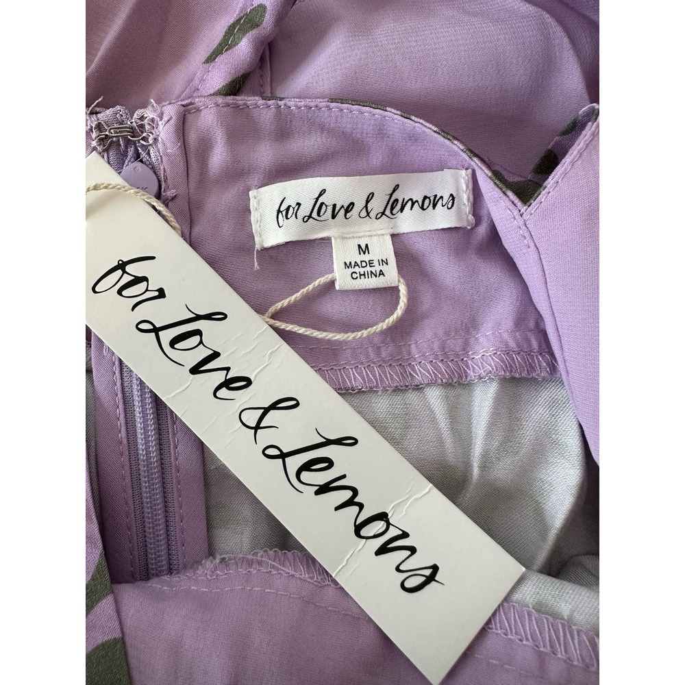 For Love&Lemons Mini Dress Women's Medium Balloon Long‎ Sleeve Empire Waist  New - Picture 4 of 11